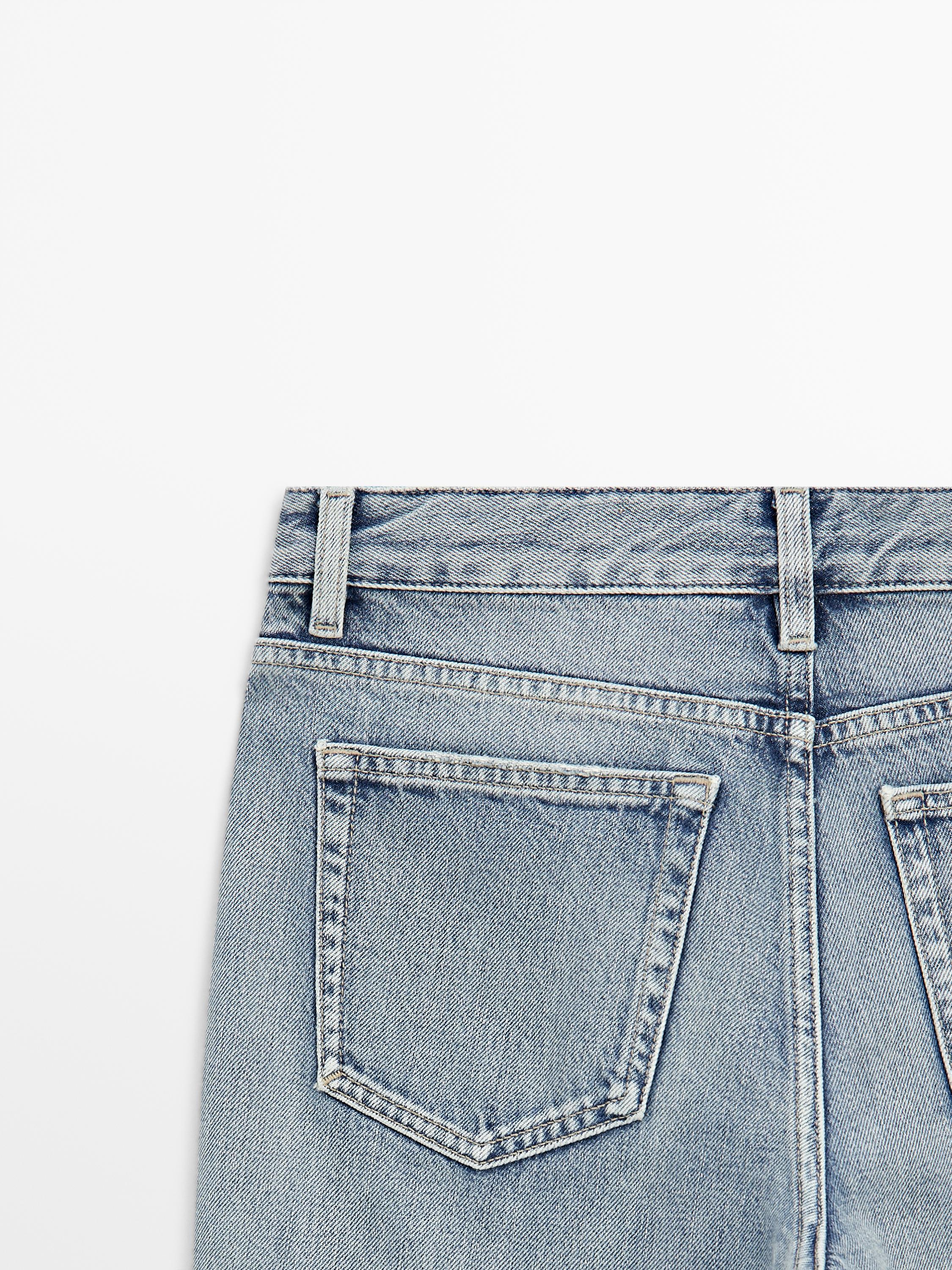 Jean wide leg taille moyenne